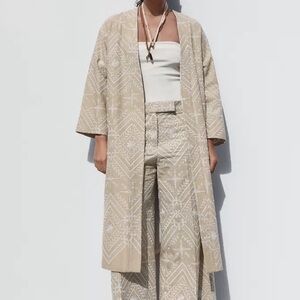 ZARA Embroidered Kimono Blazer